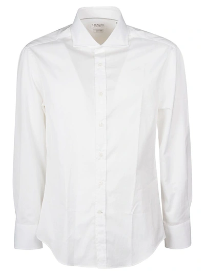 Shop Brunello Cucinelli Classic Collar Shirt In White