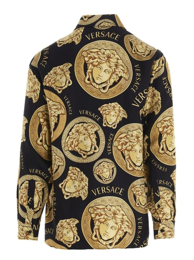 Shop Versace Medusa Print Shirt In Multi