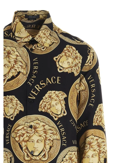 Shop Versace Medusa Print Shirt In Multi