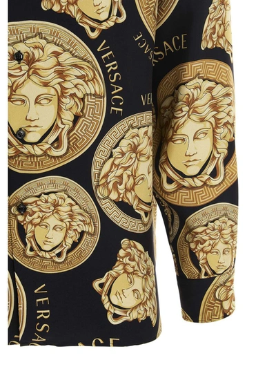 Shop Versace Medusa Print Shirt In Multi