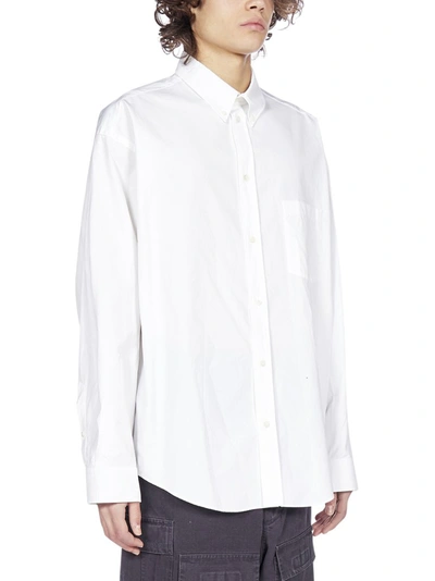 Shop Balenciaga Languages Logo Print Shirt In White