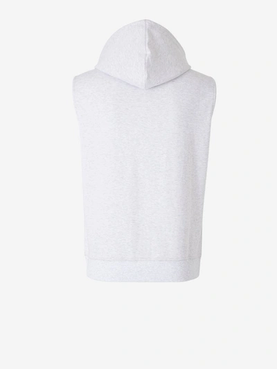 Shop Brunello Cucinelli Hooded Zipped Vest In Grey