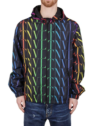 Shop Valentino Vltn Times Print Jacket In Multi