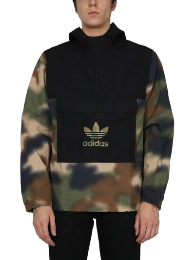 Adidas Originals Adidas Men's Originals Camouflage Windbreaker Jacket In  Black | ModeSens