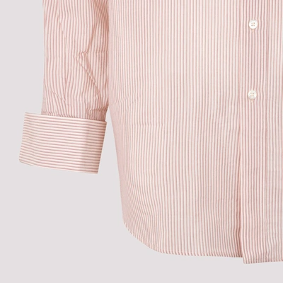 Shop Maison Margiela Pinstriped Long Sleeve Shirt In Multi