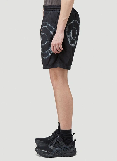Shop Aries Tie Dye Windcheater Shorts In Black
