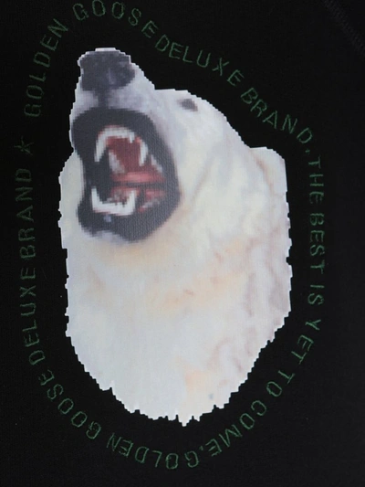Shop Golden Goose Deluxe Brand Polar Bear Embroidered Sweatshirt In Black