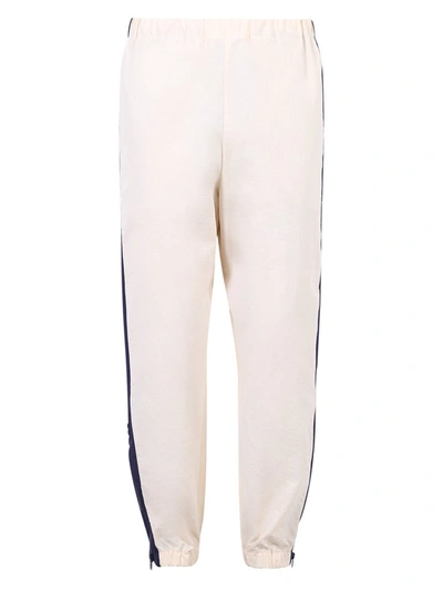 Shop Kenzo Contrast Panelled Track Pants In Beige