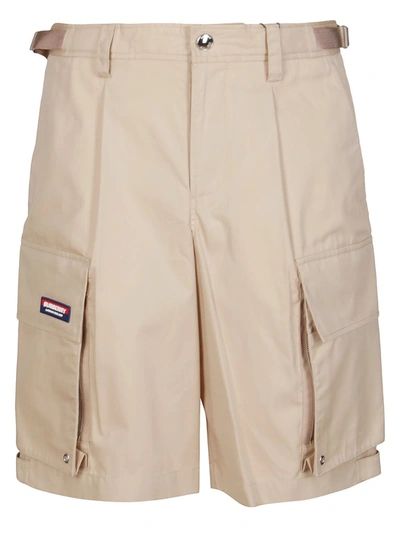 Shop Burberry Pocket Detail Cargo Shorts In Beige