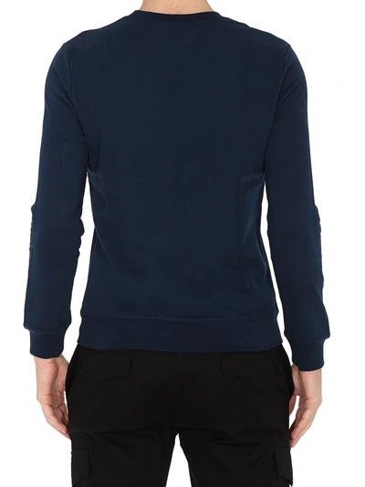 Shop Apc A.p.c. Rufus Logo Embroidered Sweatshirt In Navy