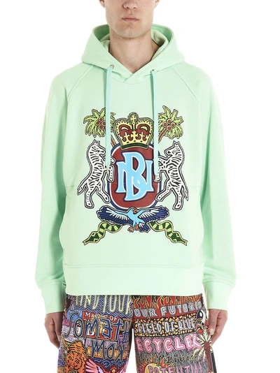 Shop Neil Barrett Coat Of Arms Graphic Print Hoodie In Green