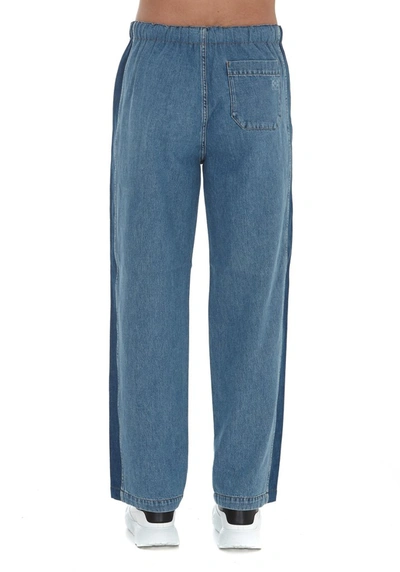 Shop Loewe Drawstring Jeans In Blue