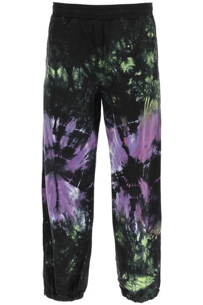 Shop Aries Tie Dye Drill Jogger Pants In Multi