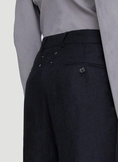 Shop Maison Margiela Pleat Detailed Trousers In Black