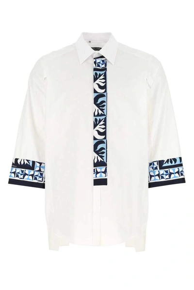 Shop Dolce & Gabbana Majolica Print Shirt In White