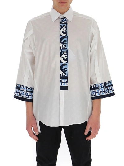 Shop Dolce & Gabbana Majolica Print Shirt In White