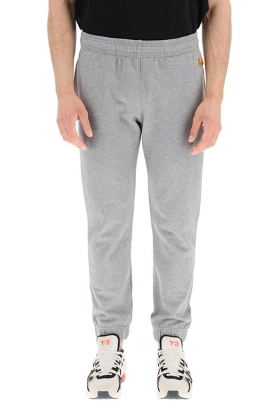 Shop Kenzo Tiger Crest Jogging Trousers In Grey