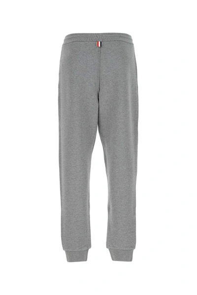 Shop Thom Browne Rwb Stripe Jogger Pants In Grey