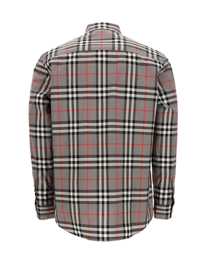 Shop Burberry Checked Print Shirt In Multi