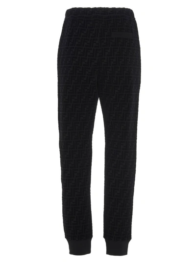 Shop Fendi Ff Motif Track Pants In Black