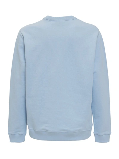 Shop Burberry Montage Print Sweatshirt In Blue