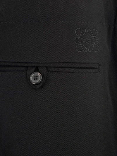 Shop Loewe Drawstring Shorts In Black