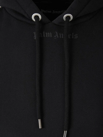 Shop Palm Angels Logo Print Oversized Hoodie In Black