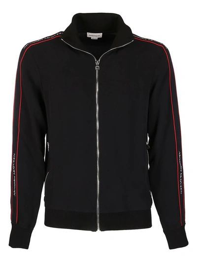 Shop Alexander Mcqueen Logo Tape Track Jacket In Black