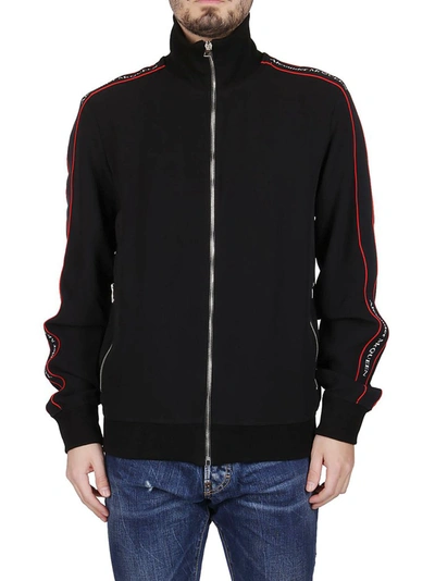 Shop Alexander Mcqueen Logo Tape Track Jacket In Black