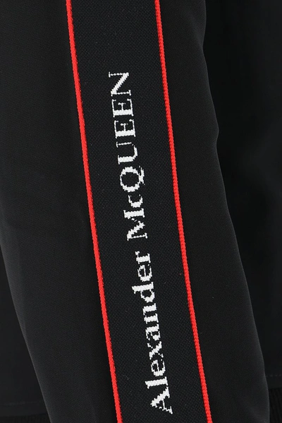 Shop Alexander Mcqueen Logo Tape Track Jacket In Black