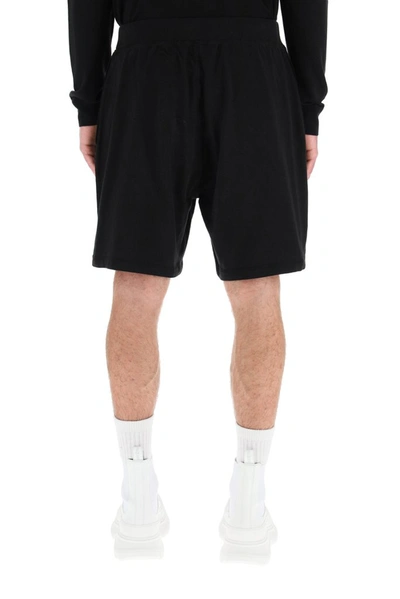 Shop Dsquared2 Logo Print Shorts In Black