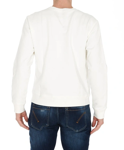 Shop Maison Margiela Number Print Crewneck Sweatshirt In White