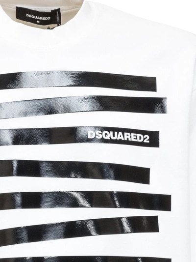 Shop Dsquared2 Glassified Hooded Sweatshirt In White