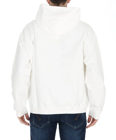 Shop Maison Margiela Logo Embroidered Hoodie In White