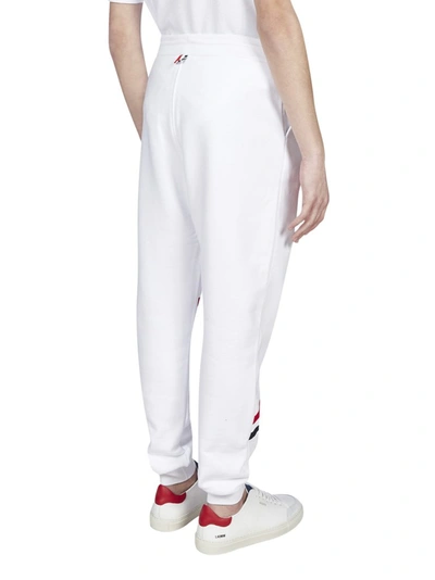 Shop Thom Browne Rwb Stripe Jogger Pants In White