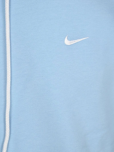 Shop Nike Lab Logo Embroidered Hoodie In Blue