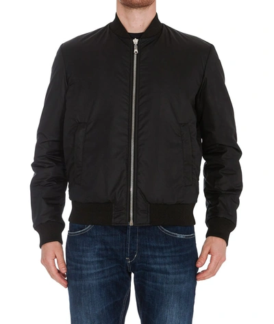Shop Balmain Reversible Bomber Jacket In Black