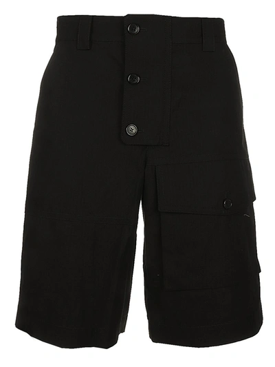 Shop Jacquemus Laurier Buttoned Shorts In Black