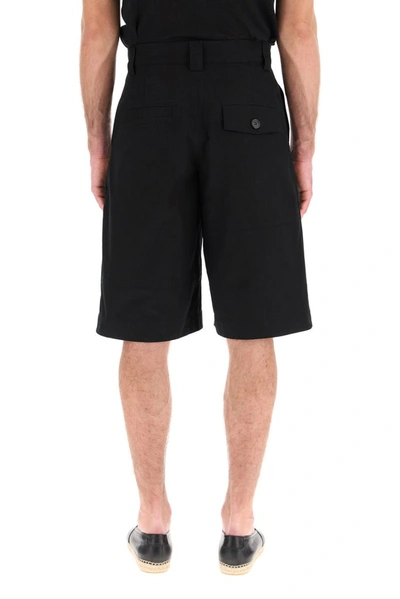 Shop Jacquemus Laurier Buttoned Shorts In Black