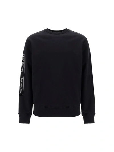 Shop Helmut Lang Older Print Sweatshirt In Black