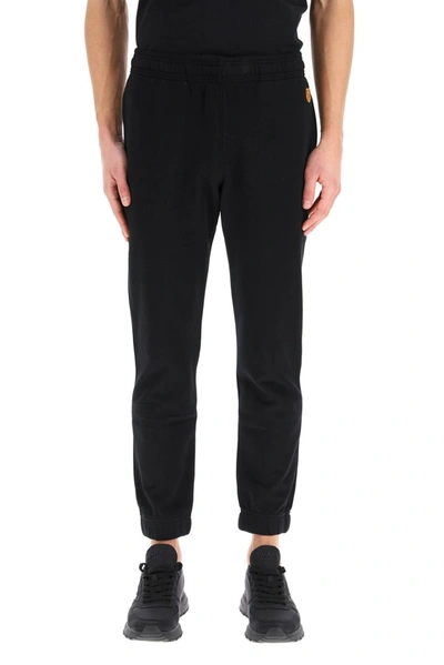 Shop Kenzo Tiger Motif Jogging Trousers In Black