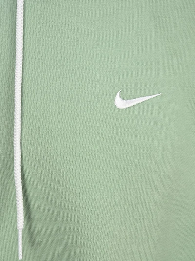 Shop Nike Lab Logo Embroidered Hoodie In Green