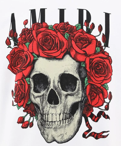 Shop Amiri Grateful Dead Skull Print Sweatshirt In White