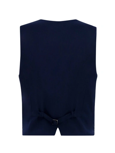 Shop Dolce & Gabbana Pinstriped Tailored Waistcoat In Blue