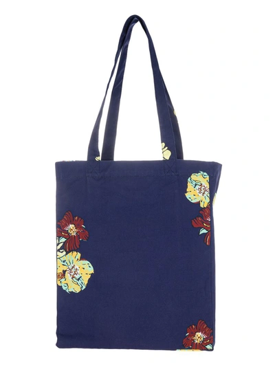 Shop Apc A.p.c. Flower Shopping Tote Bag In Blue
