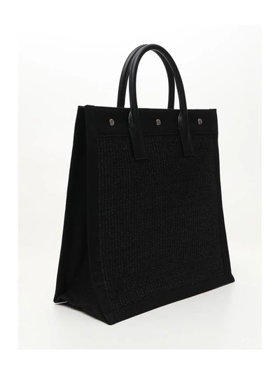 Shop Saint Laurent Rive Gauche Tote Bag In Black