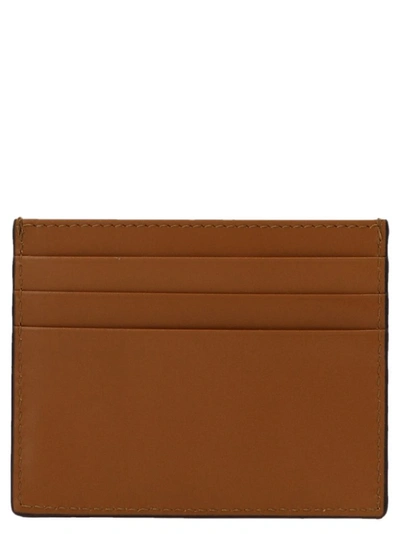 Shop Fendi Roma Lettering Cardholder In Brown