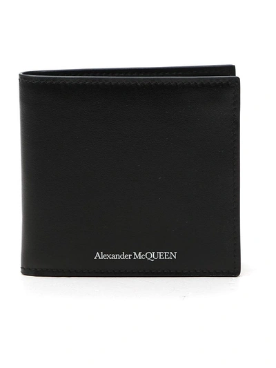 Shop Alexander Mcqueen Logo Printed Bifold Wallet In Black