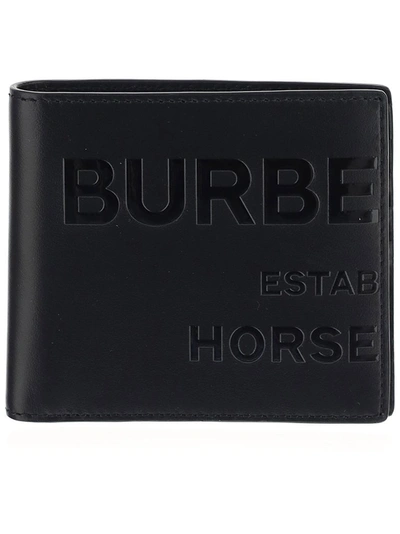 Shop Burberry Horseferry Print Bifold Wallet In Black