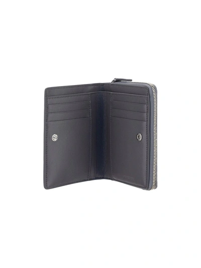 Shop Balenciaga Cash Logo Compact Wallet In Grey